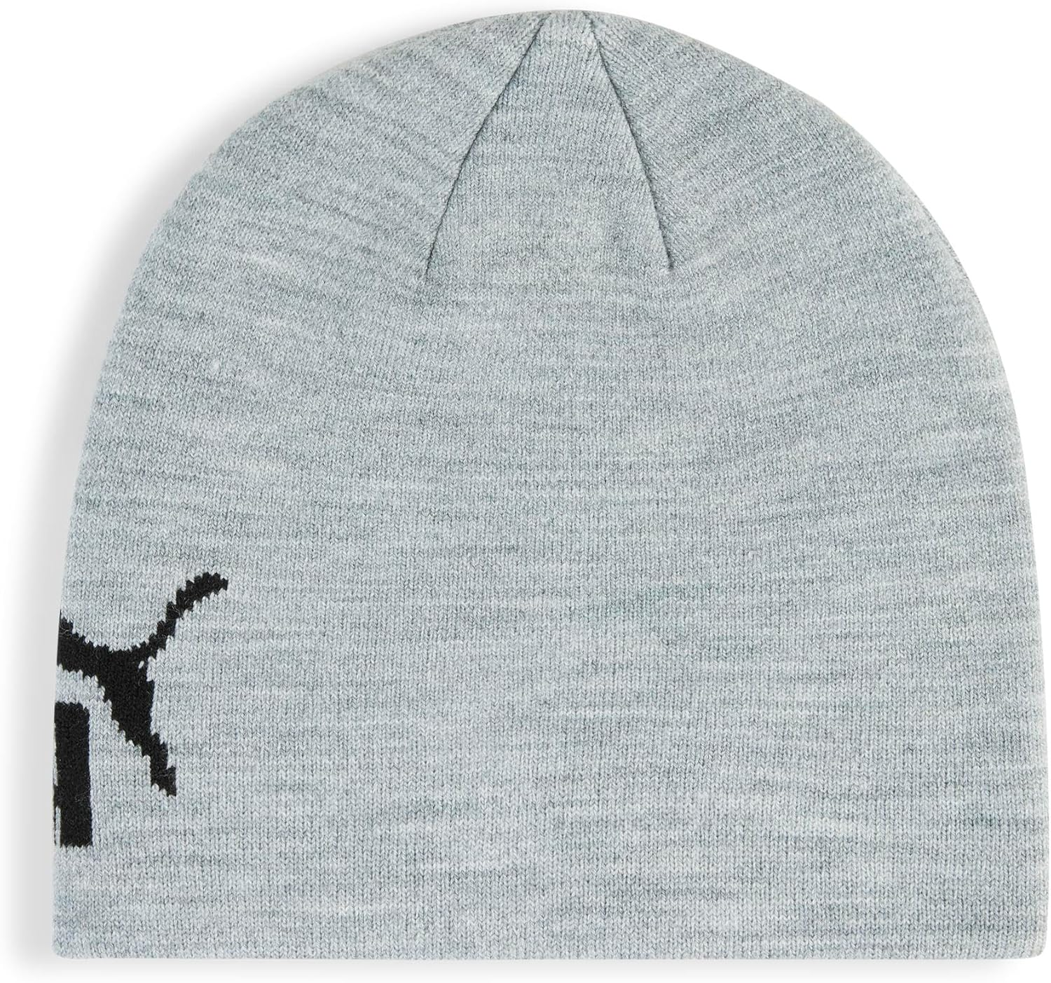 Puma Unisex Adults ESS Mid Crown Cuffless Beanie Light Gray Heather/Black, X-Large