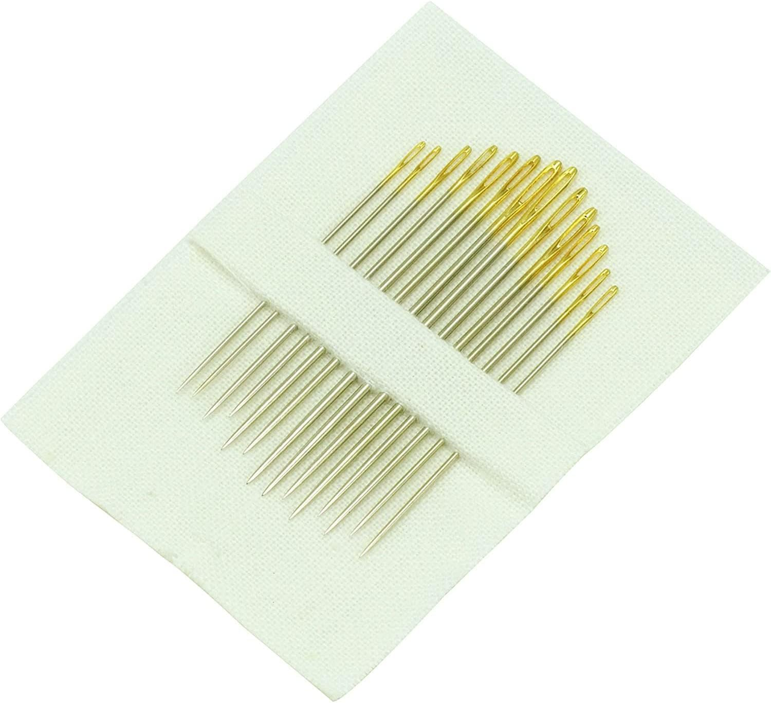 Clover Crewel Embroidery Needle Pack of 14, No. 3-9, Silver/Gold image number 4