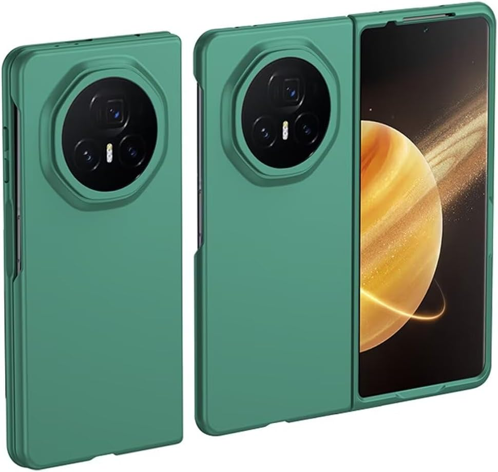 EASSGU Silicone Case Suitable for Honor Magic V5 (7.95 Inches), Skin-Friendly and Hard PC Protective Case against Drops and Scratch-Resistant - Dark Green