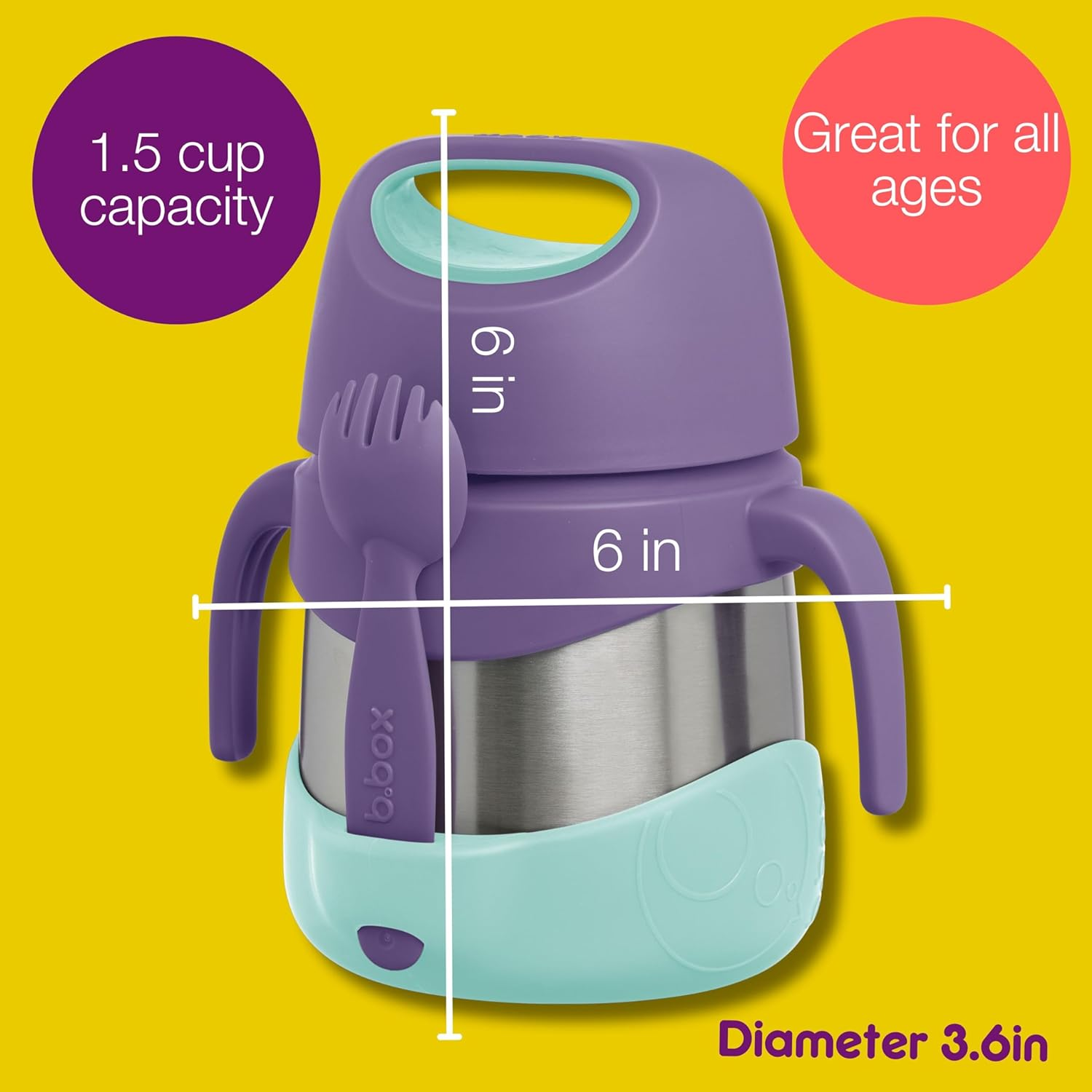 B.Box Insulated Food Jar, Lilac Pop, 335 Ml Capacity image number 3