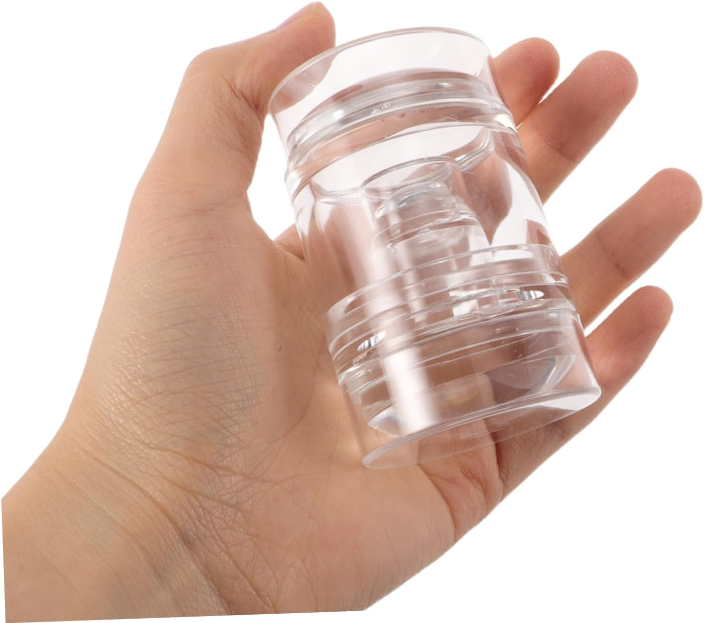 NOLITOY 2Pcs Transparent French Tip Nail Stamper for Nails Clear Silicone Stamping Jelly with Soft Printer for DIY Salon Home Use image number 6