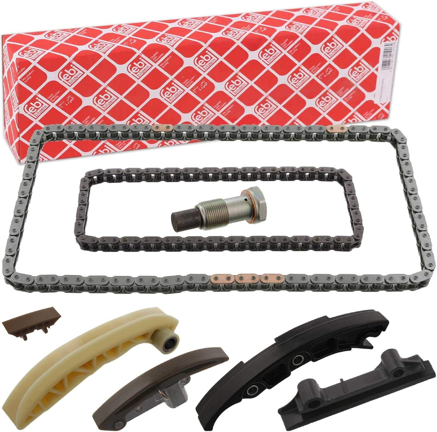 Febi Bilstein 45735 Timing Chain Kit for Camshaft, with Sliding Rails and Chain Tensioner, Pack of One