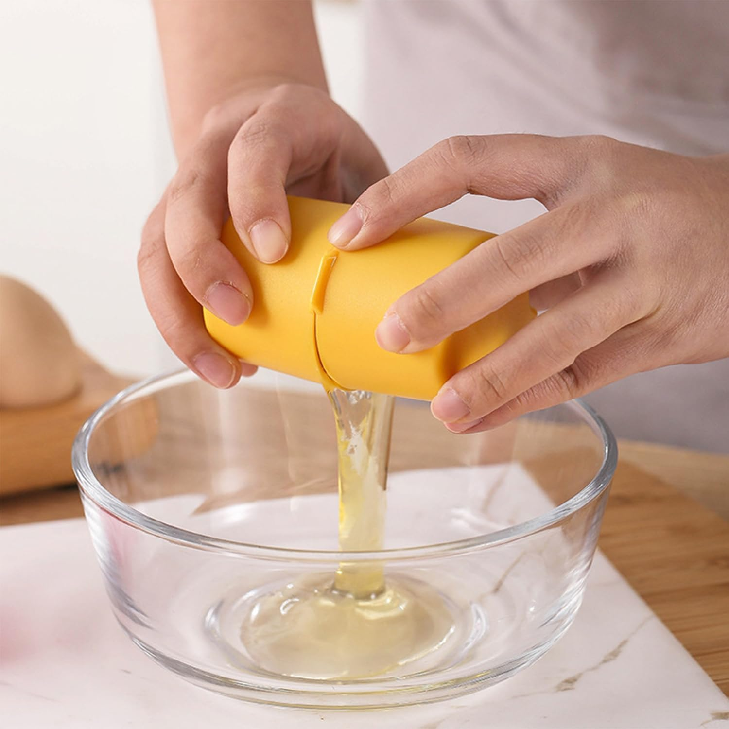 Egg Shell Opener, Raw Egg Opener Tool, Handheld Eggshell Opener, Portable Egg Shell Opener Tools, Everyday Kitchen Gadgets (Orange) image number 4