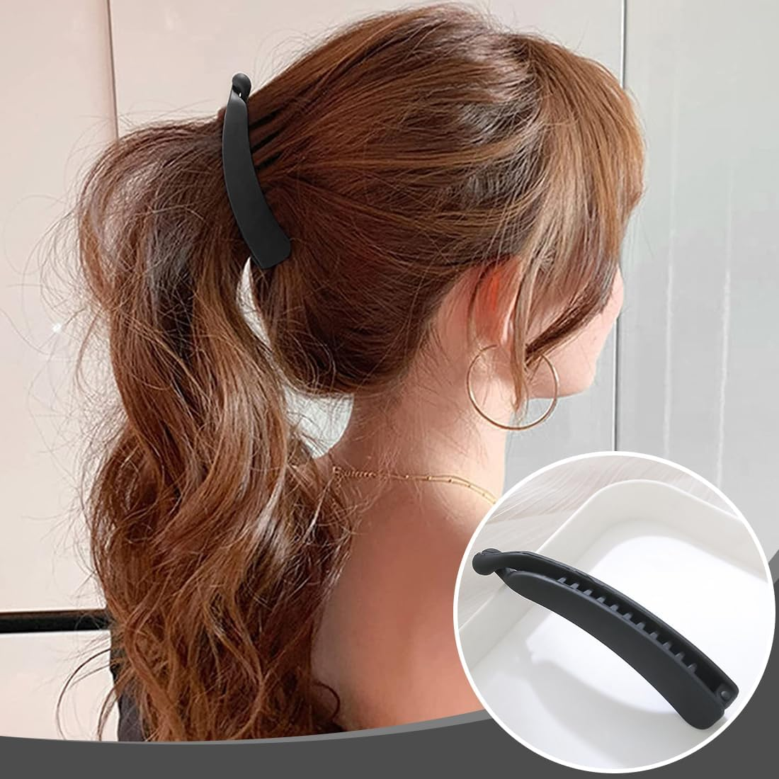 PHCOZY Pack of 6 Banana Hair Clips, Vintage Banana Hair Clips, Fish Clips for Long Hair, Banana Clips, Comb Fish Clips, Banana Hair Comb for Women and Girls image number 5