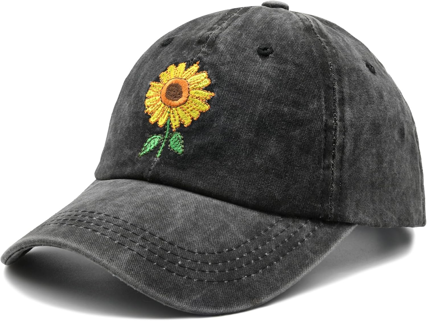 Sunflower Hat for Women, Lightweight, Adjustable Fit Soft, Breathable Baseball Cap