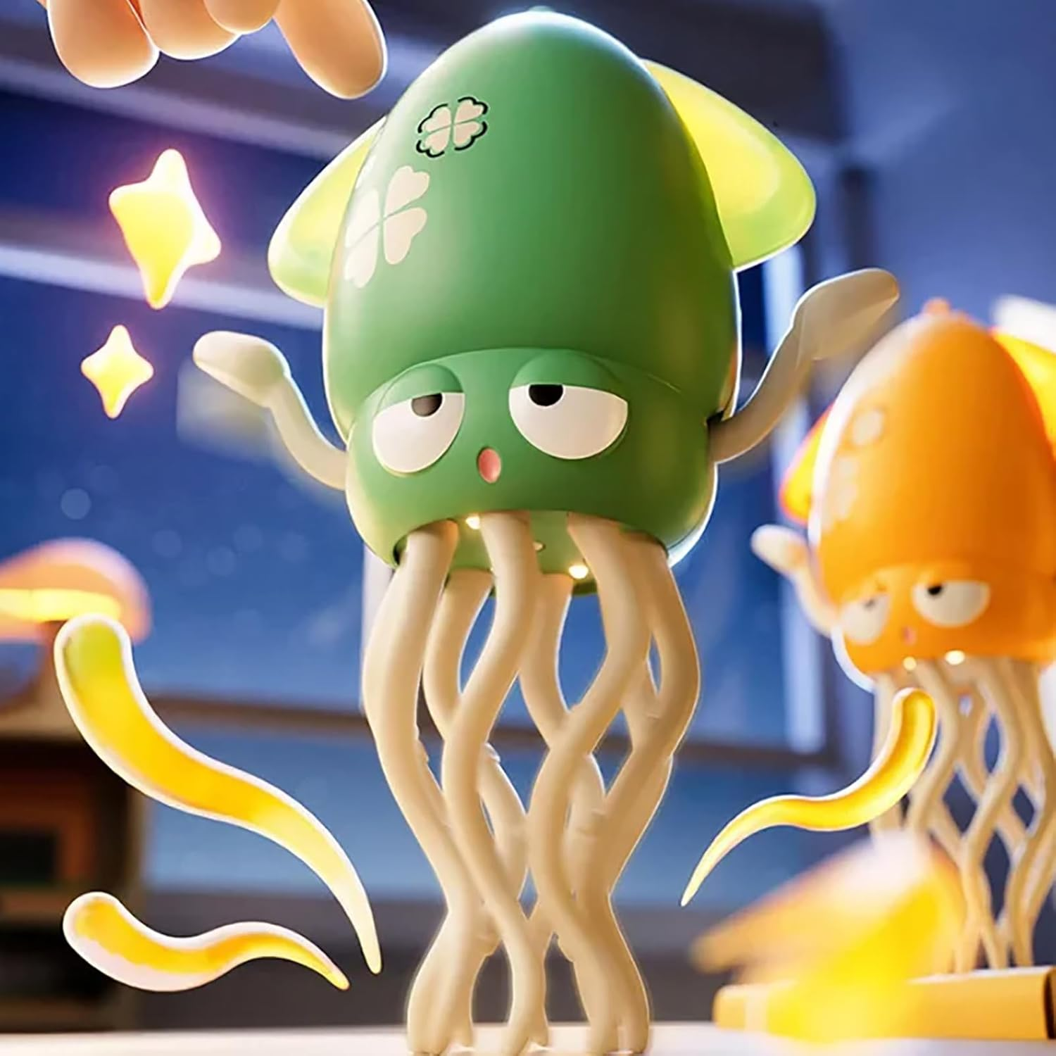 Electric Crawling Octopus Toy, Magic Dancing Octopus Tummy Time Toy, Auto Avoid Obstacles, 8-Leg Wiggly Robotic LED Light up Dancing & Music (Blue) - Pink image number 5