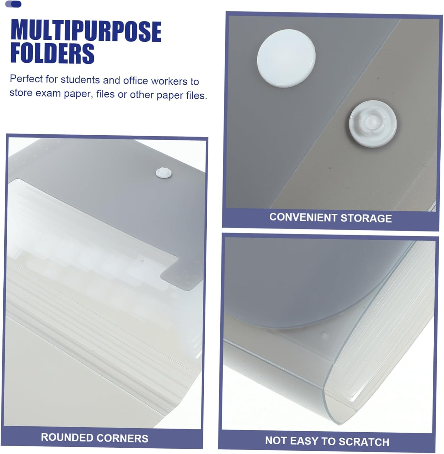 FUNOMOCYA Accordion File Folder Organizer, Small A6 Multi-Layer Expanding Document Wallet Dividers for Travel Document Holder and Receipt Storage, Grey image number 6