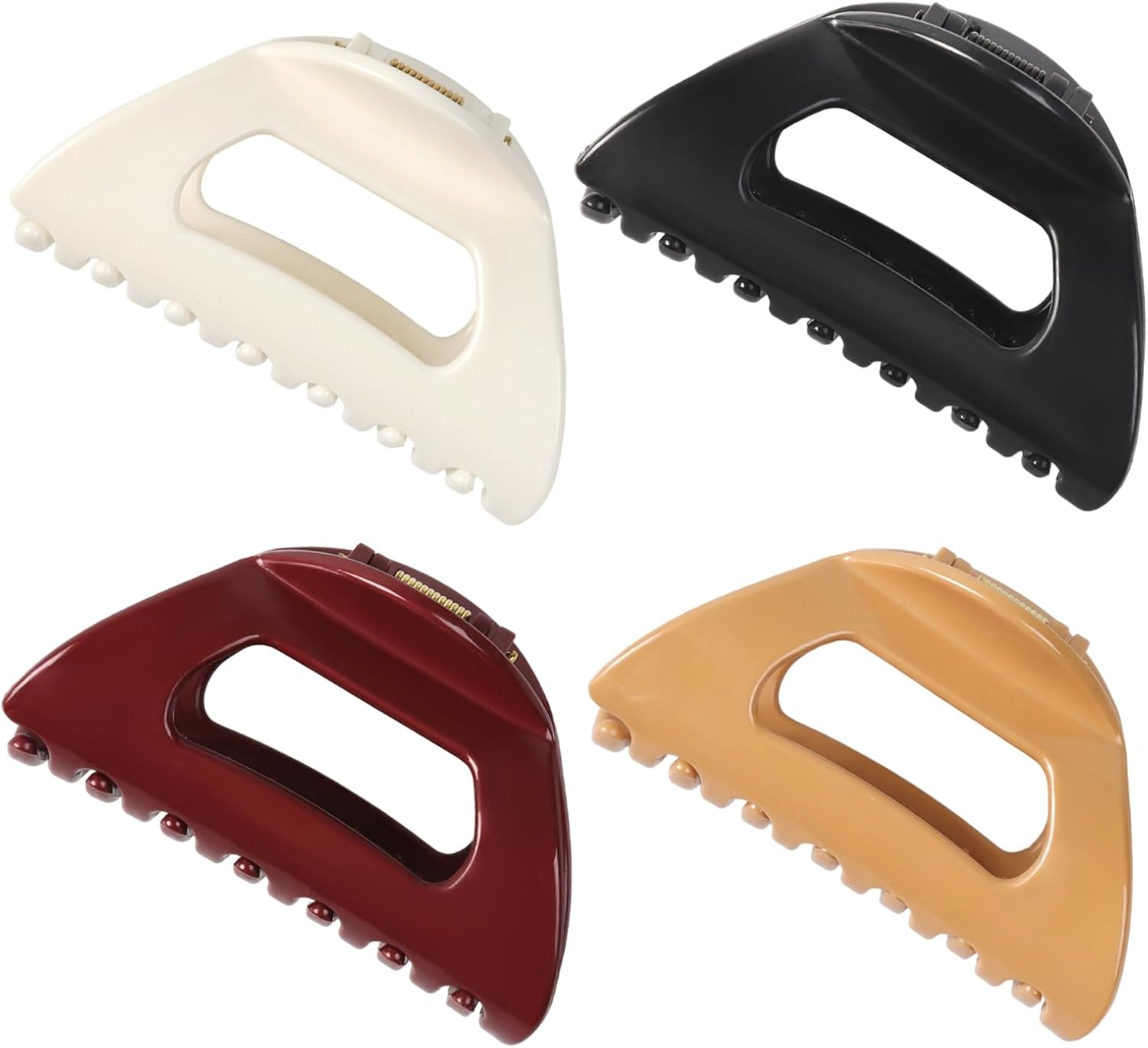 Pack of 4 Soft Claw Clips, Triangle Claw Clips, Hair Clips, Cloud Clip, Women, Non-Slip Soft Hair Clip, Silicone Foamy Clips, Ponytail Hair Clip for Thick or Fine Hair, Parties, Casual, Daily image number 5