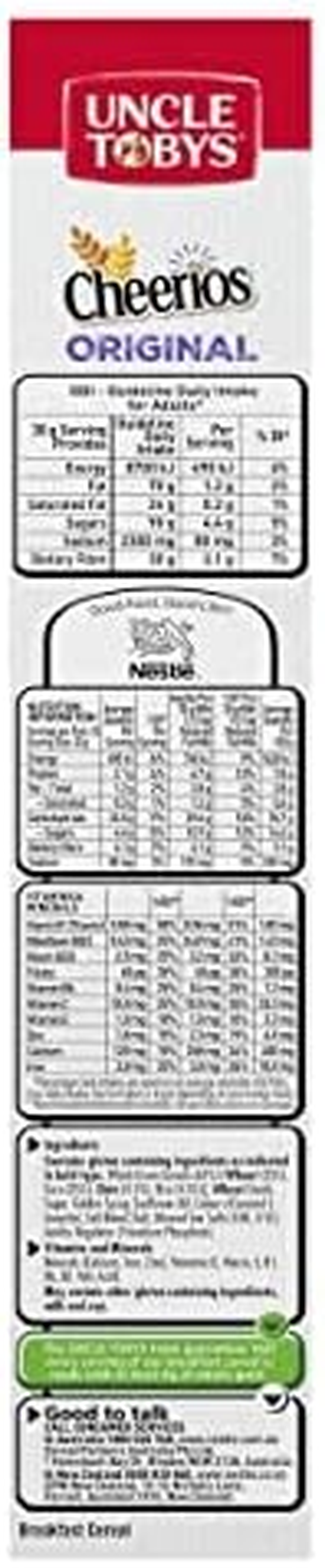 UNCLE TOBYS Breakfast Cereals Cheerios 12X320G image number 4