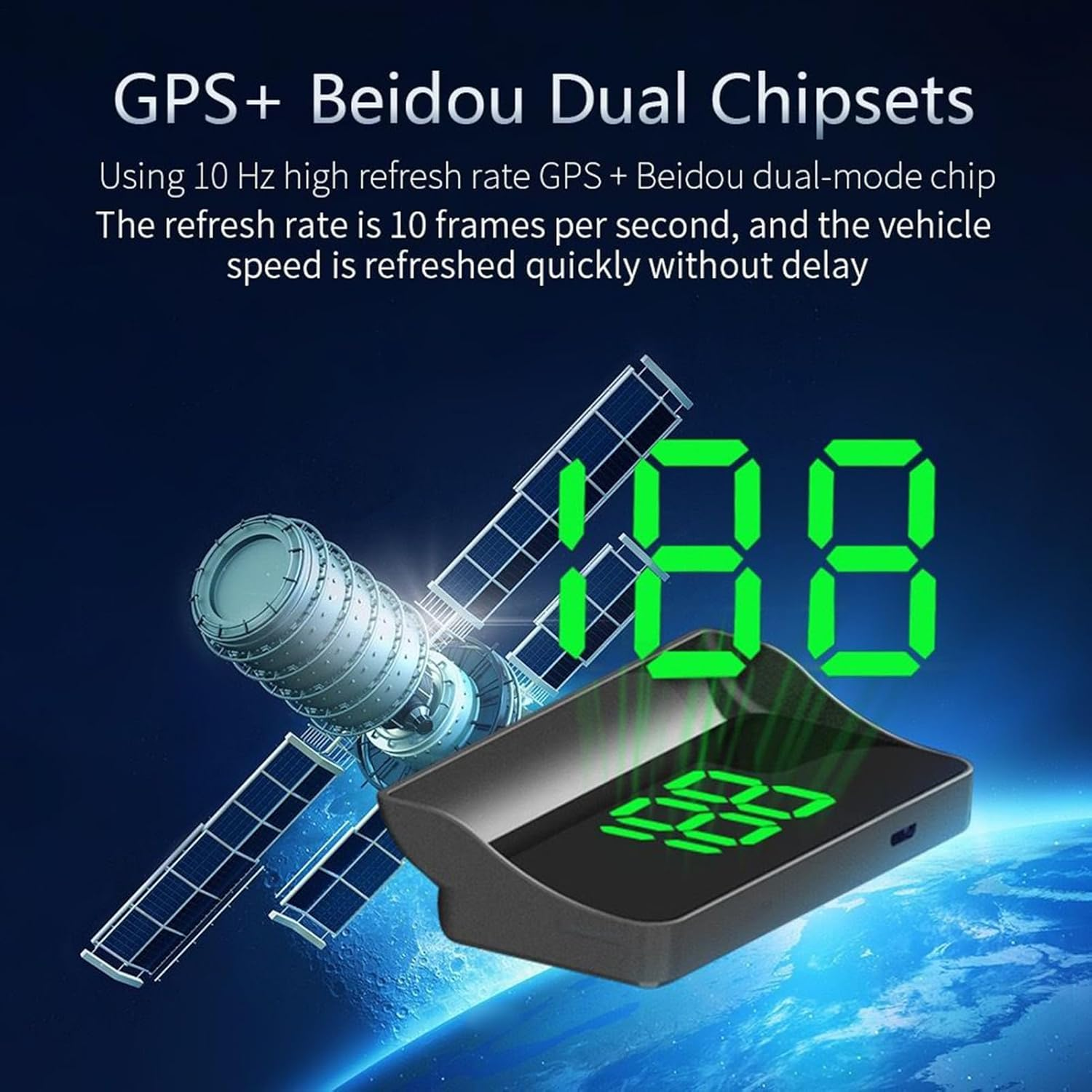 Car Heads up Display,Hud Display Car Windshield - Auto Windscreen HUD for Traffic Congestion City Navigation Highway Driving Fleet Managers Busy Professionals Daily Commuting Buses Rvs - Green image number 4