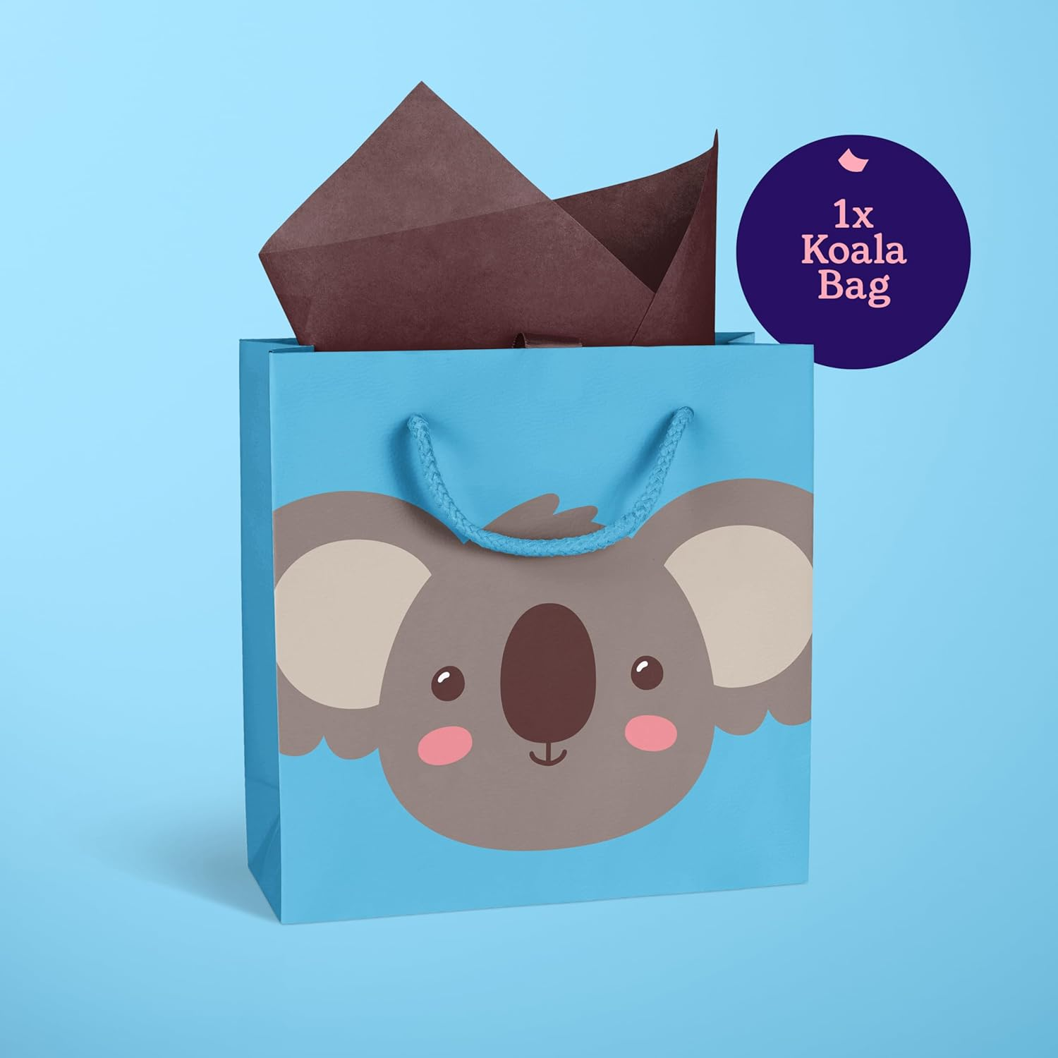 GIVEWRAP&reg; the Gift Wrap That Gives to Charity. 3Pcs Gift Bags Baby Animals Large Size with Handle and Gift Tag. for Any Birthday, Weddings, Mothers Day & Special Occasion 33Cm*26.5Cm*14Cm Eco-Friendly image number 3