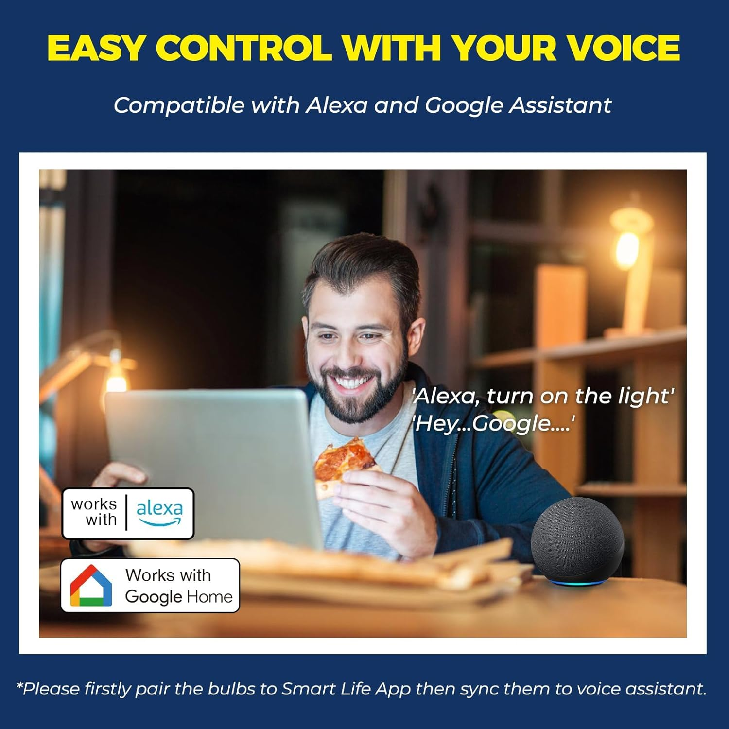 1-Pack E14 LED Smart Light Bulb 6W Type B &ndash; RGBCW 16 Million Colour Changing Bulb, 2.4G Wifi B11 Candelabra, Compatible with Google, Siri & Alexa, Works with Smart Life App image number 1