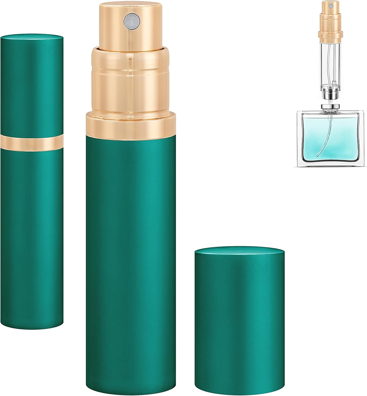 Travel Refillable Perfume Atomiser Bottle - 5Ml Leakproof Travel Perfume Refillable Bottle, Perfume Atomizer (Black & Black)