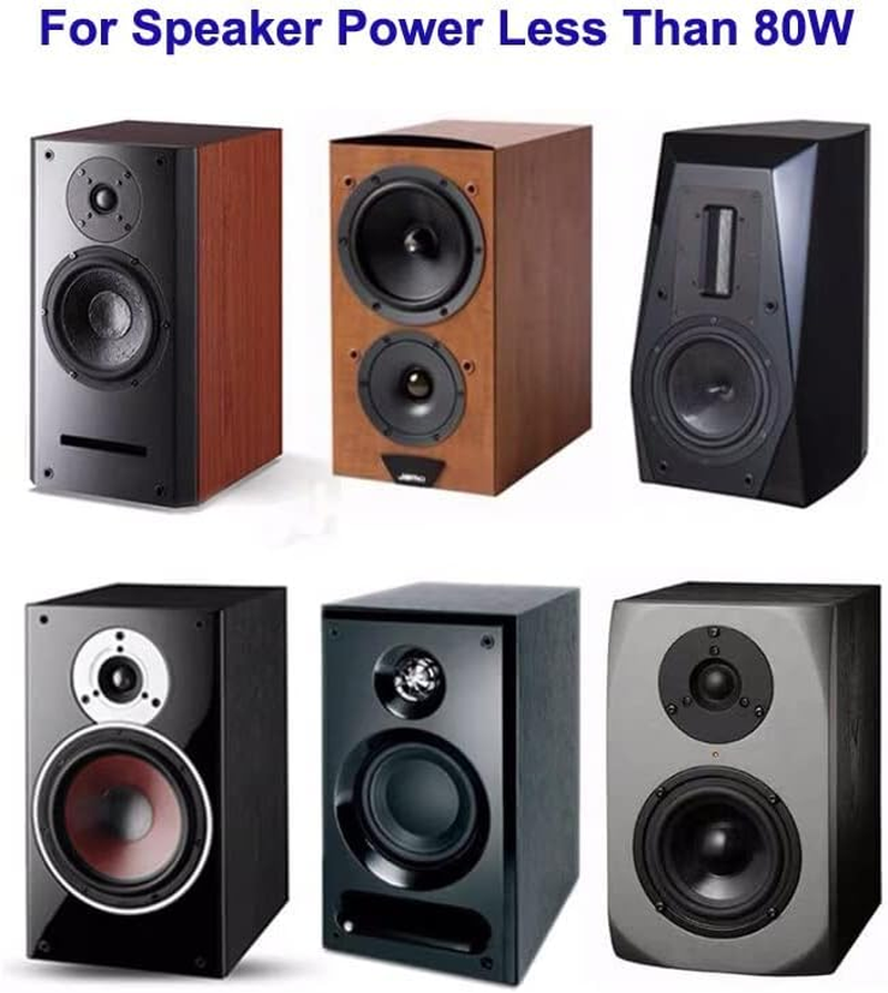 HOOCI 2PCS 2 Way 60W Hifi Stereo Treable Bass Frequency Divider Home Theater for 2-4 Inch Speaker Audio Crossover Filters