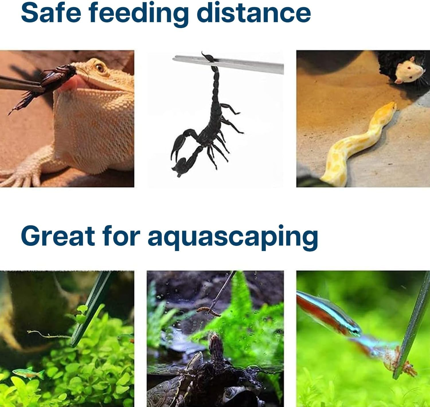 MMOBIEL Stainless Steel Tweezers / Tong 38 Cm / 15 Inch Extra Long with Precision Serrated Tip for Aqua Scaping, Garden Work, Cooking, Industrial Work, Laboratory Use. image number 3