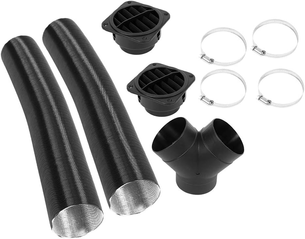 Diesel Heater Pipe, Car Heater Duct Vent 75Mm Ducting Warm Air Vent Outlet Kit Y Branch Warm Air Outlet for Diesel Heating Furnaces image number 6