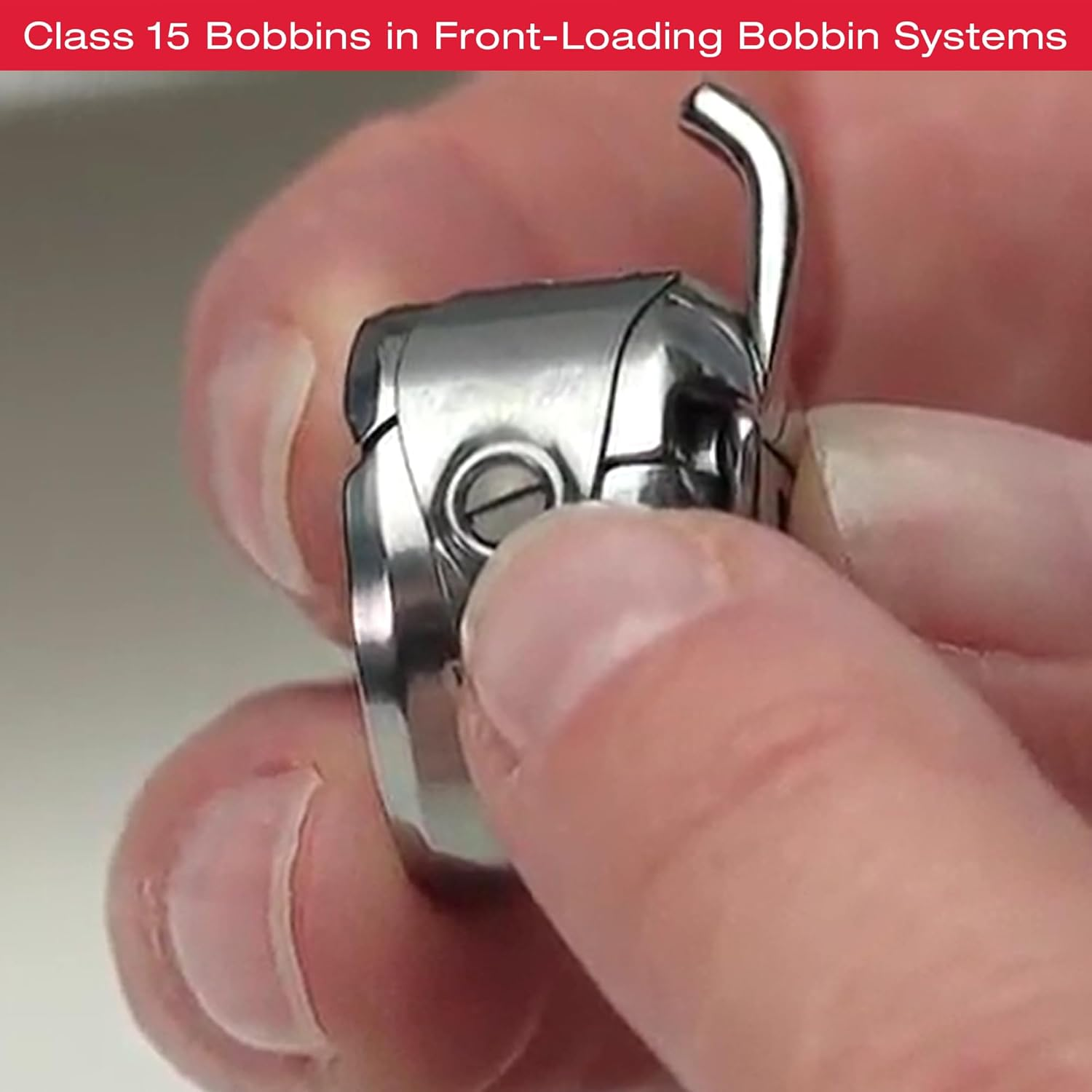 SINGER Spare Bobbin Case for Class 15 Front-Loading Bobbin Systems | Adjustable Tension Screw for Thicker Threads image number 2