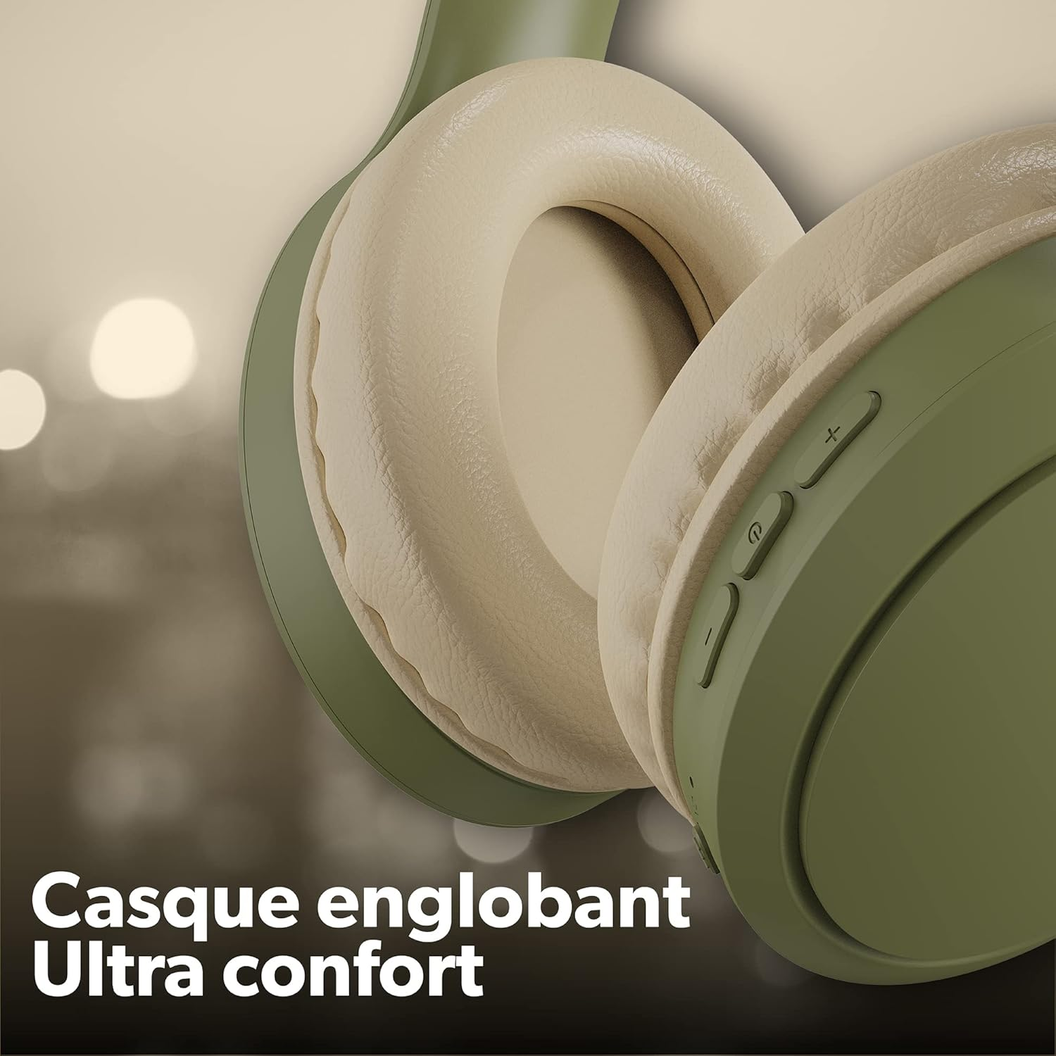 T'Nb Wireless Headphones, Foldable, Passive Noise Reduction, Bluetooth Connection, Stereo Sound with Built-In Microphone, Battery Life up to 30 Hours - Green image number 1