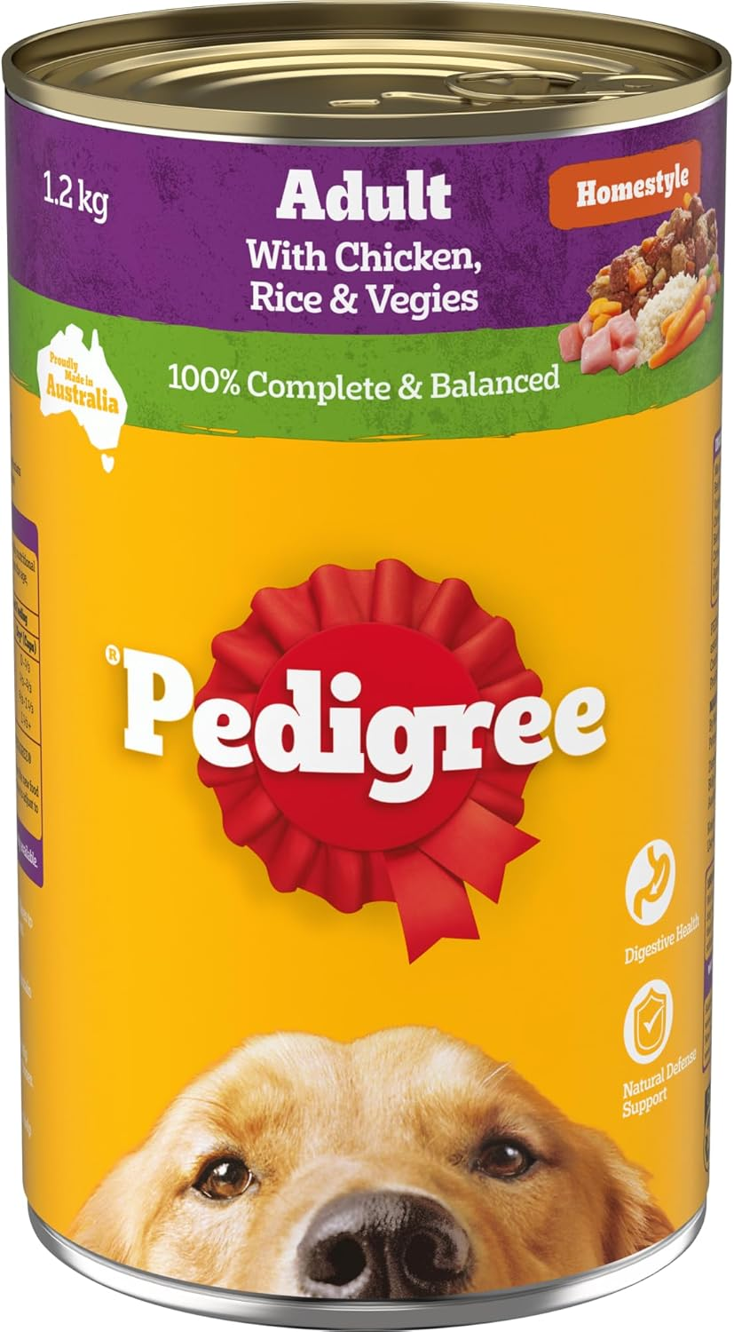 Pedigree Adult Wet Dog Food with Homestyle Chicken, Rice & Vegies 1.2Kg Can, 12 Pack image number 3