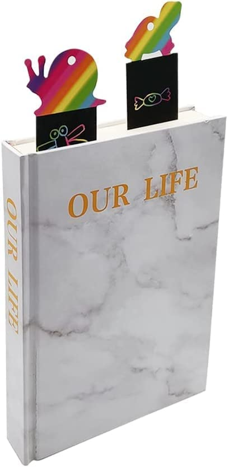 Animal Bookmarks Set for Children,48 Pieces Rainbow Bookmarks Scratch Art Bookmarks Kids Bookmark with 24 Wooden Stylus and 48 Colorful Ribbons for Kids Children Girls Party Tags image number 5