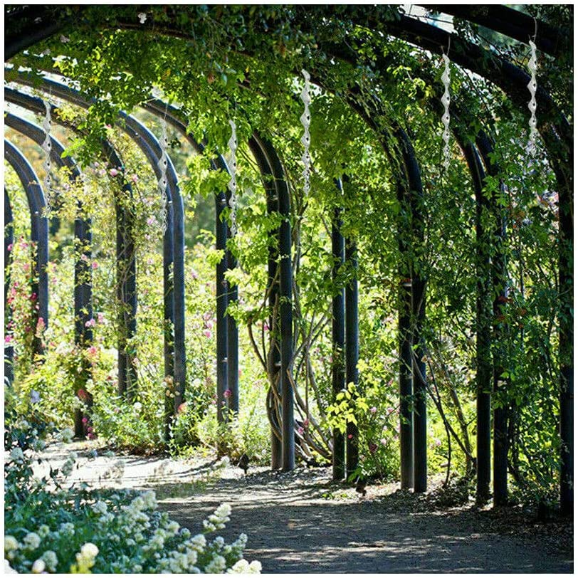 12/24 Pcs Bird Repellent Wind Twisting Scare Rods Reflective Spiral 30Cm Long (12 PCS) image number 1