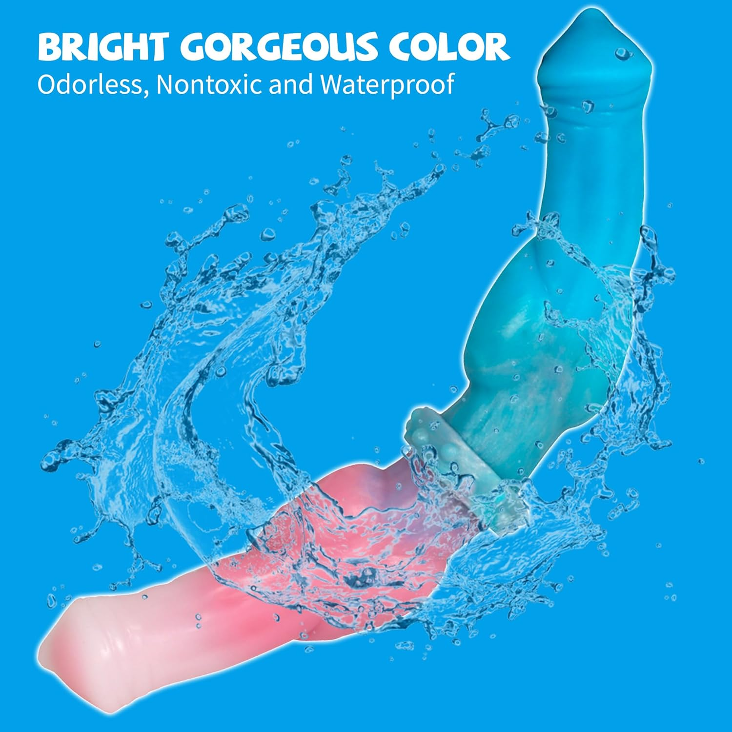 12 Inch Double Ended Realistic Pink Dog Dildo, Long Silicone Dual Dildo Plug Adult Toys for Women Couples and Man image number 1