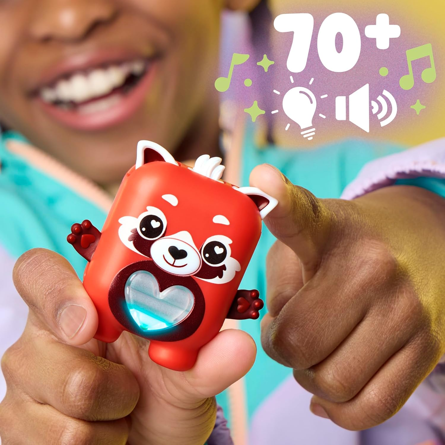 Hasbro Nano-Mals Pamanda the Red Panda, Electronic Pet Panda Toy, 70+ Responses, Interactive Fidget Toys for Girls & Boys Ages 5+ image number 1