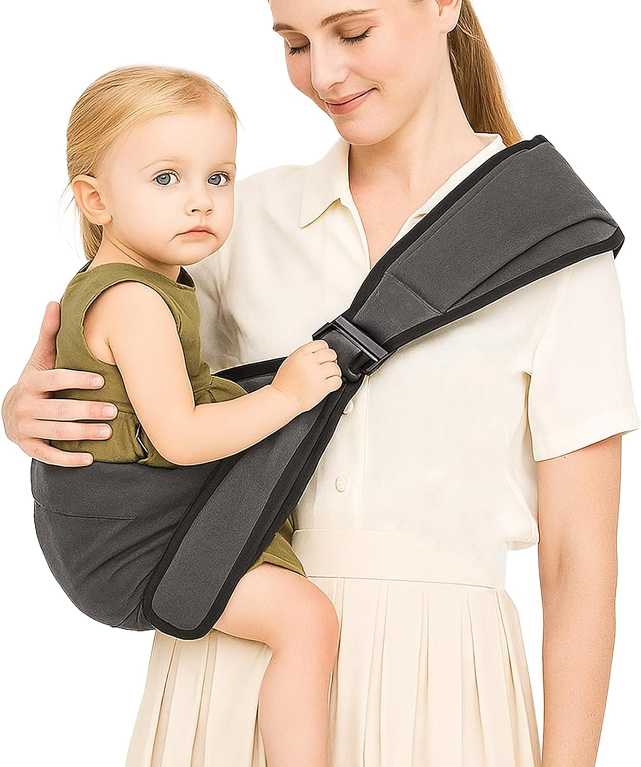 Toddler Carrier - Ergonomic Baby Sling for 6-36 Months (14-45 Lbs) - Adjustable & Breathable Infant Wrap - Hands-Free Design for Parenting - Lightweight for Travel, Shopping & Daily Use image number 4