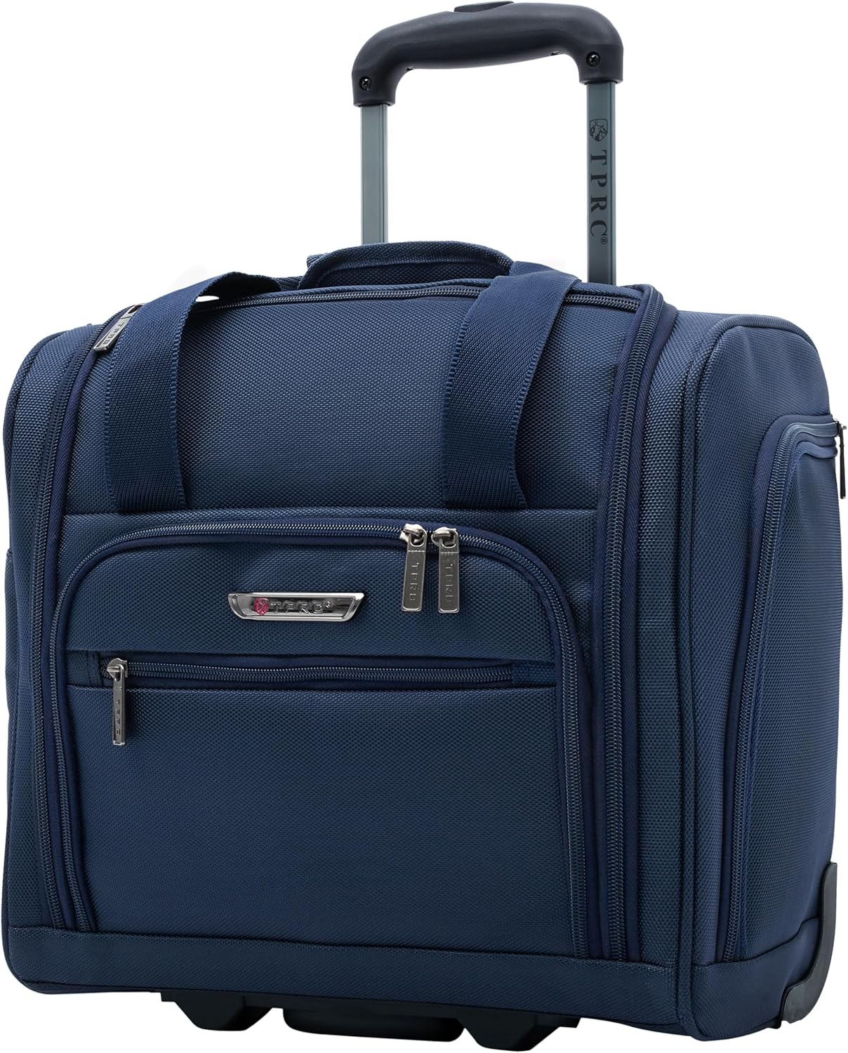 TPRC 15-Inch Smart under Seat Carry-On Luggage with USB Charging Port, Navy Blue, Underseater 15-Inch, 15-Inch Smart under Seat Carry-On Luggage with USB Charging Port image number 2