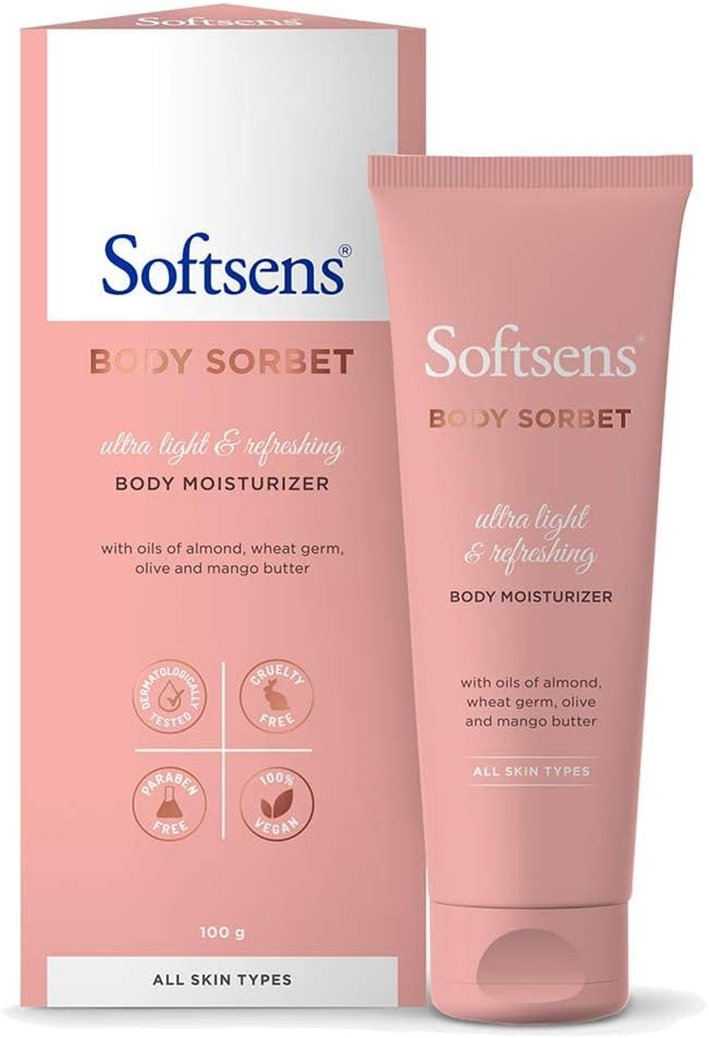 Softsens Moisturizing Body Sorbet Luxurious Body Moisturizer & Hand Cream Silky Soft & Smooth Skin, 100 Gm image number 1