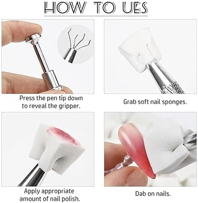 Nail Sponges,White Mini Nail Sponges,Nail Buffer Block (10MM, Count, 50) image number 3