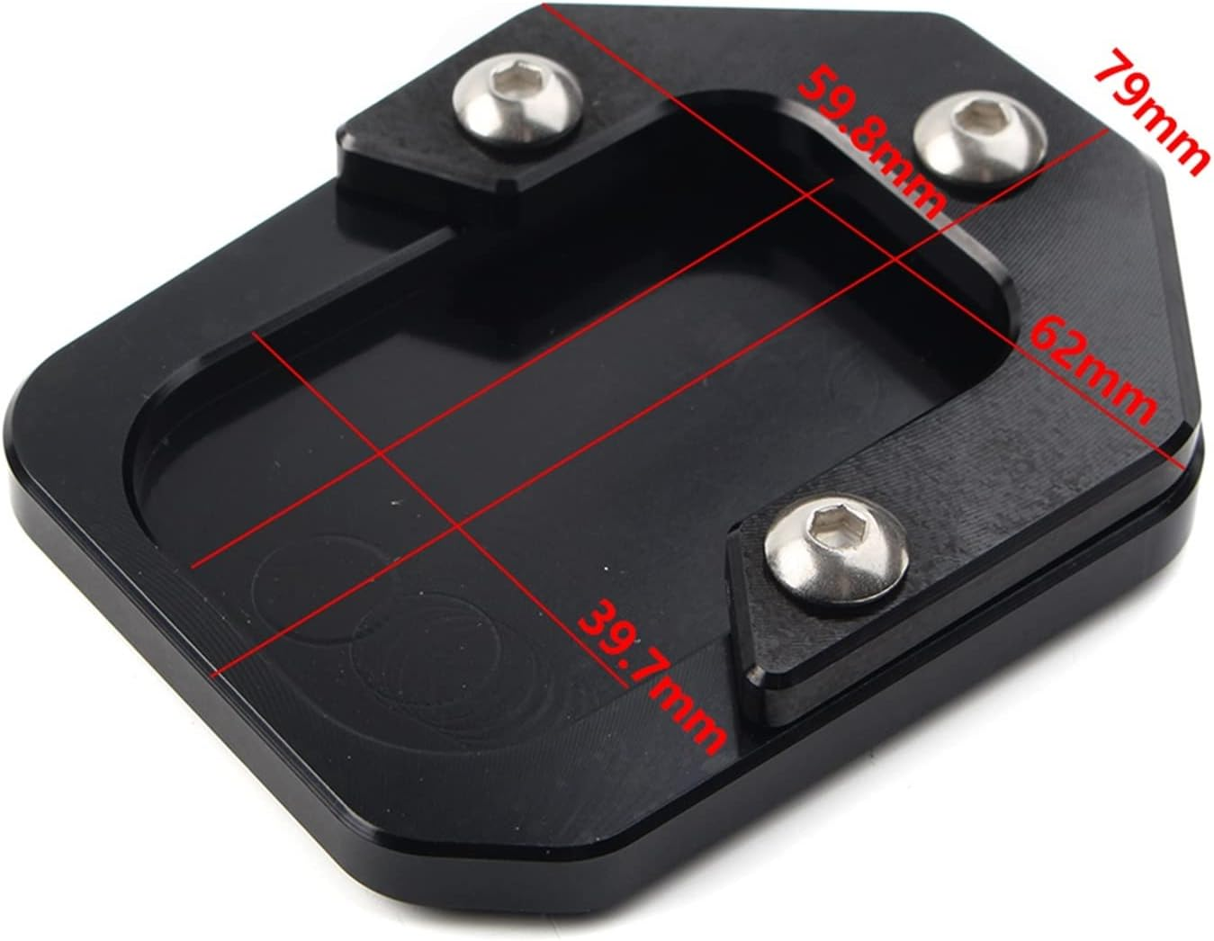 KANGYEBAIHUODIAN Motorbike Aluminum ​Kickstand Enlarge Plate Pad Fit for BMW C400X 2018-2021 & C400GT 2019 2020 2021 (Color : Titanium)