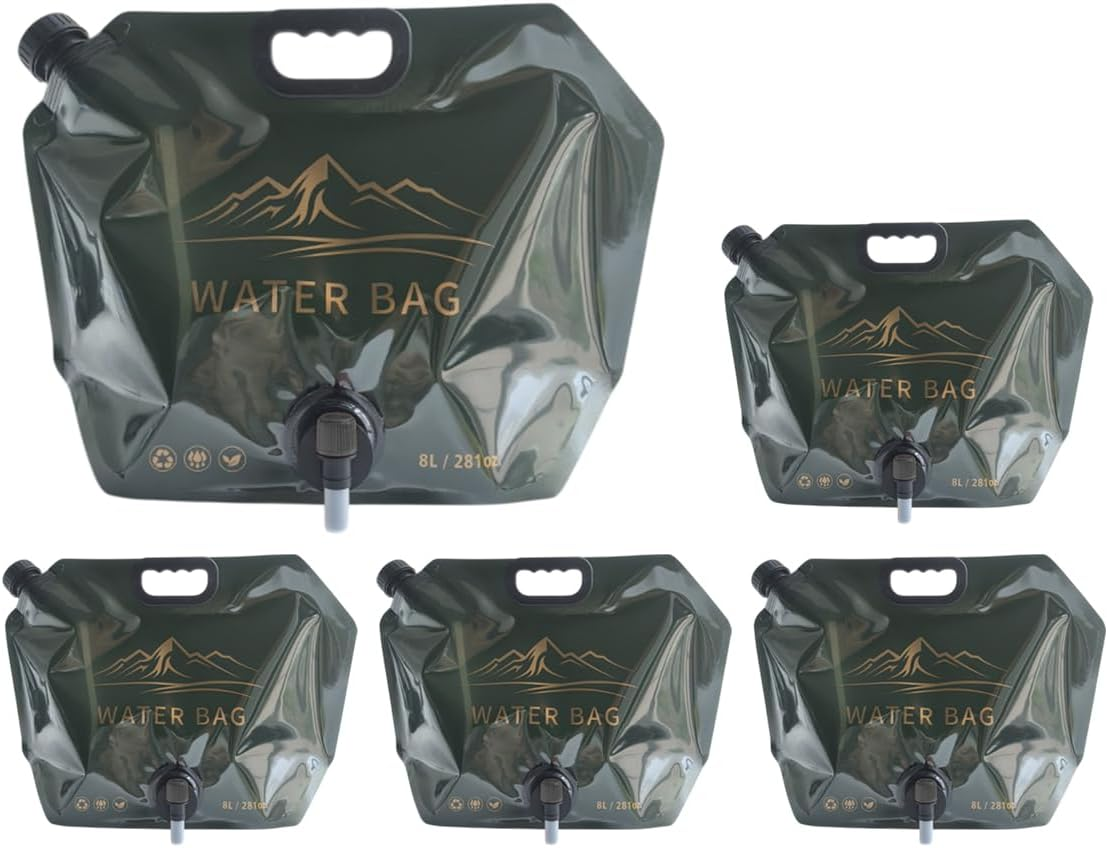 AIMALL 8L Foldable Outdoor Water Bag &ndash; Food Grade Portable Water Container with Swivel Spout, Large Capacity Camping Storage Bag for Car, Hiking, Travel, Emergency Use image number 4