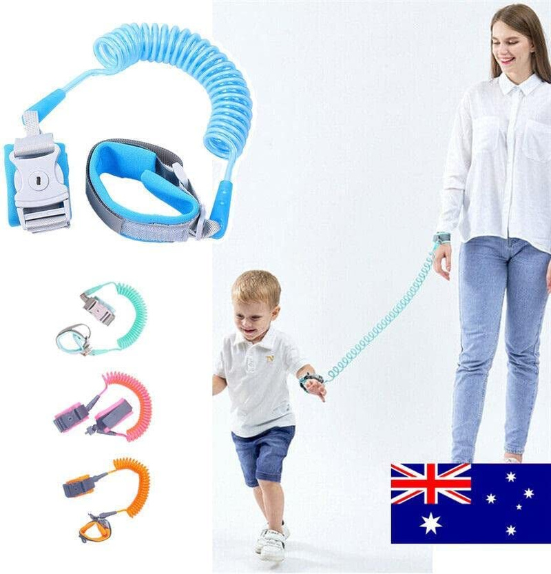 Anti Lost Wrist Link, Toddler Safety Leash Baby Toddler Kids Strap Wrist Leash Safety Walking Anti-Lost Harness Hand Belt 8.2 Feet - Blue image number 3