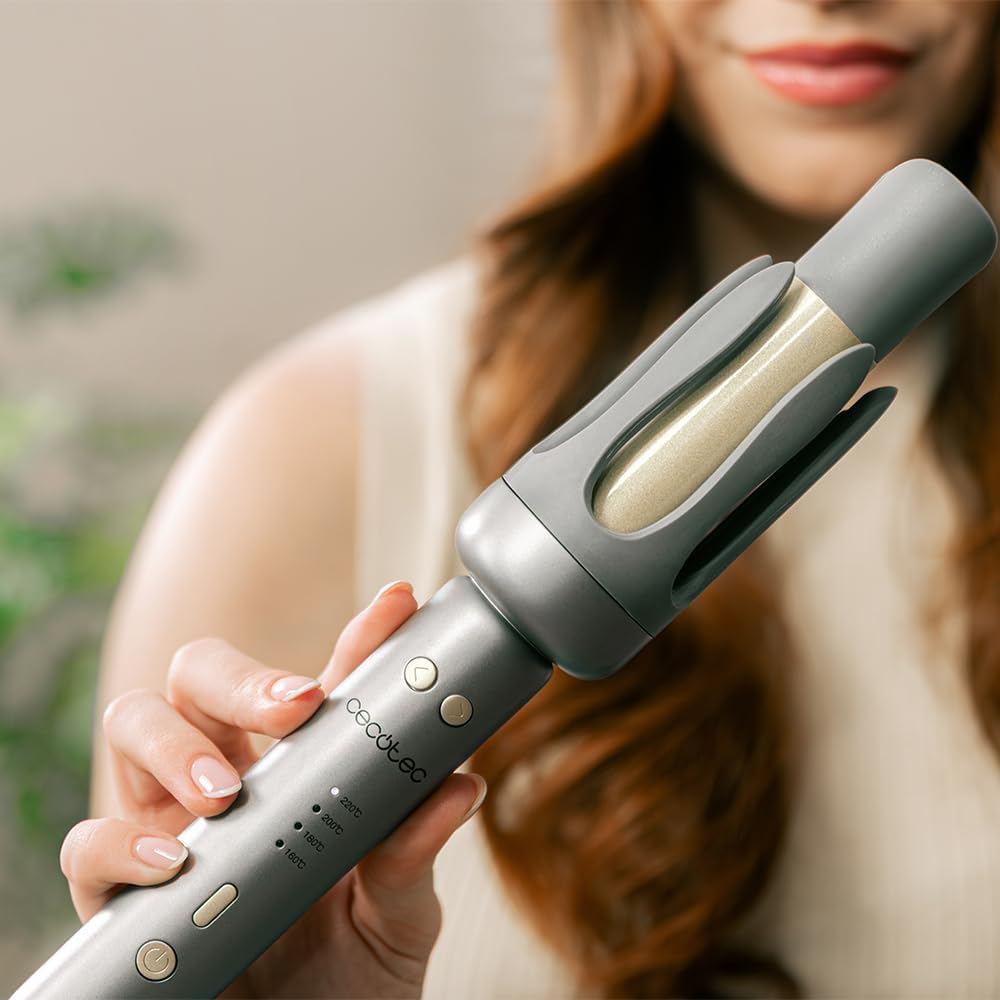 Cecotec Surfcare Magic Waves Style 41W Ceramic Tourmaline Coated 32Mm Automatic Curling Iron with 4 Adjustable Temperatures Cold Tip Auto Shut off Rotating Cord image number 2