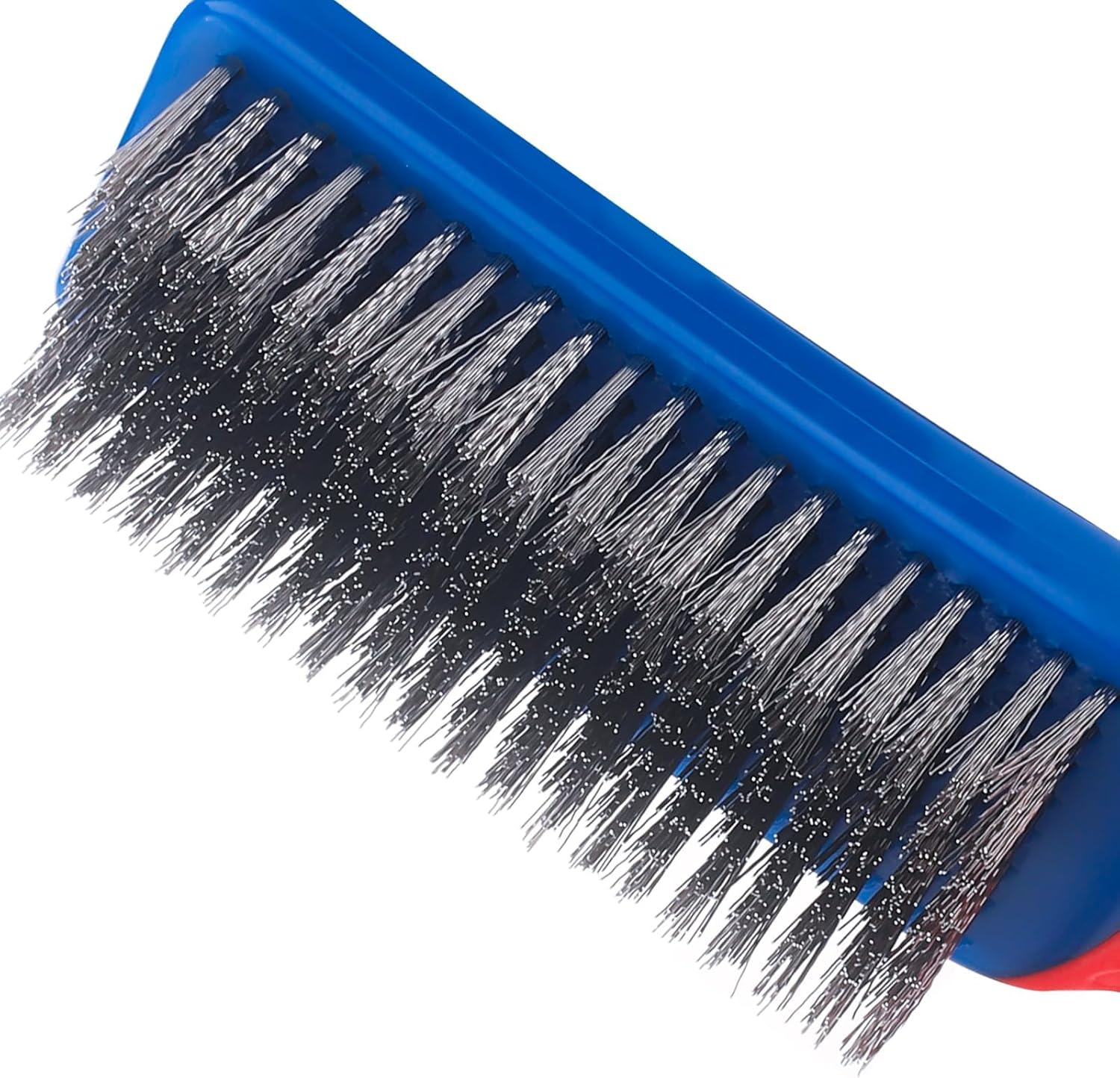 Wire Brushes for Cleaning,Steel Brush Heavy Duty Carbon Steel and Stainless Steel Wire Scratch Brush with Rubber Covered Handle,2 Pcs image number 3