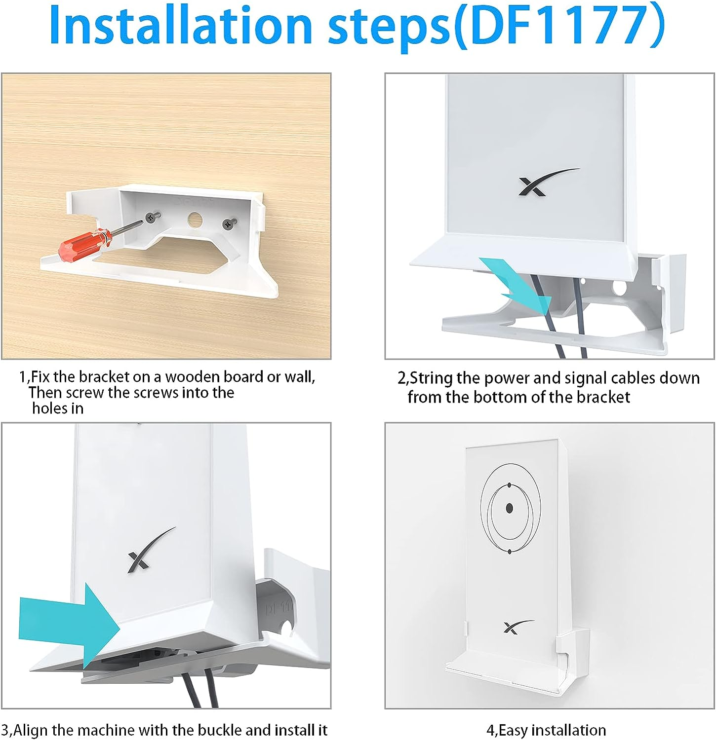 HOLACA Dedicated PC Material Wall Mount Bracket for Starlink Mesh Router V2 - (Incl. Screws)｜White｜Aesthetic&middot;Durable&middot;Secure image number 3