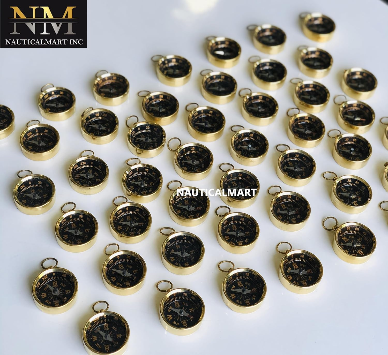 Vintage Mini Compasses Set Marine Collectible Nautical Gift Decor - Case Pack Of 50 image number 7