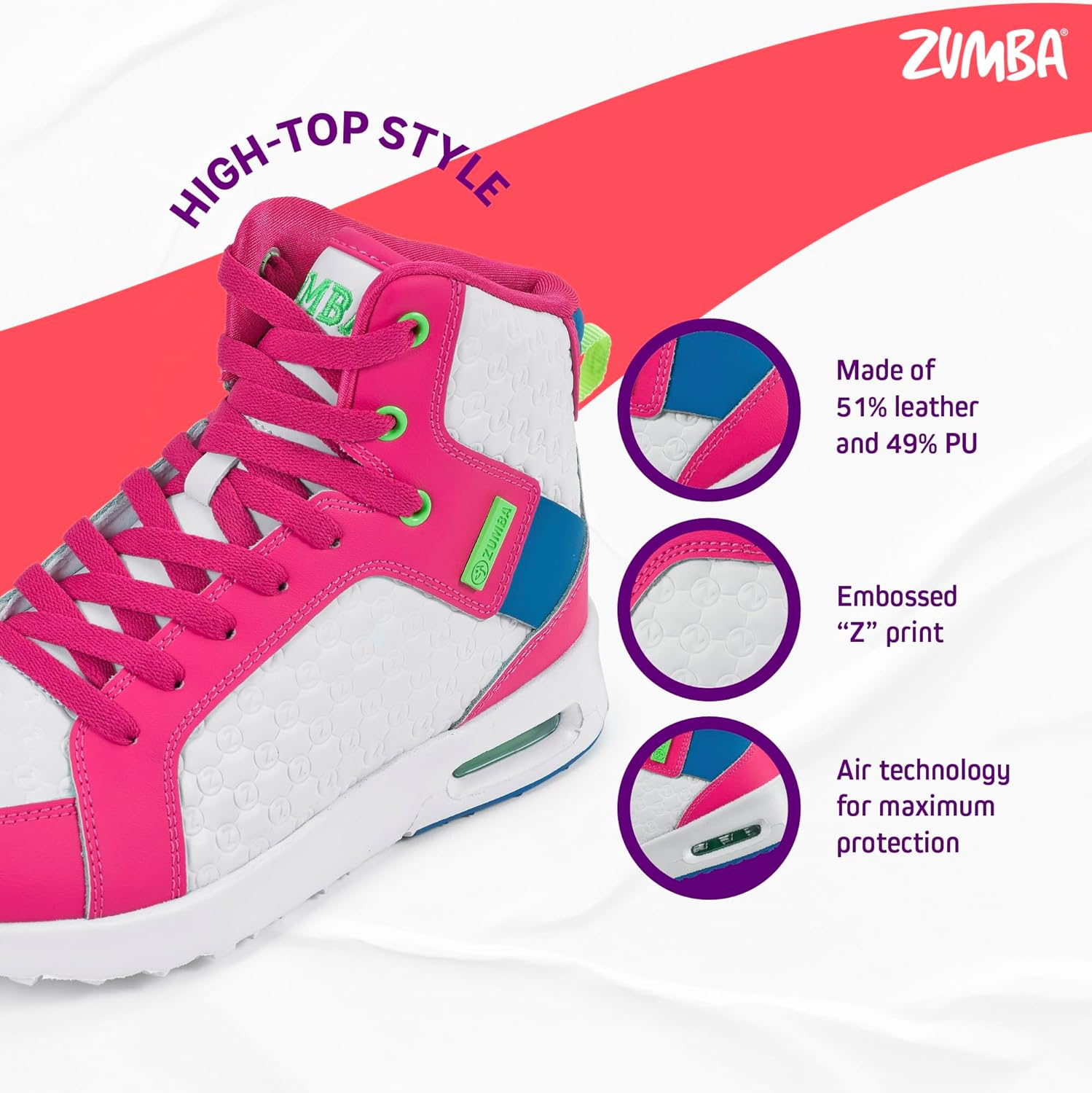 Zumba Women'S Air Classic Fashion Dance Workout Shoes Fitness image number 6