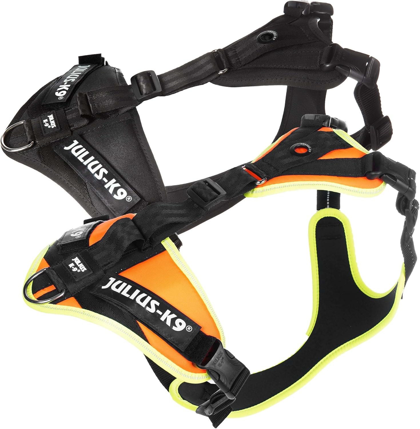 Julius-K9 Mantrailing Harness, Size: M, Uv Orange with Neon Edge, 0.3 Kg image number 4