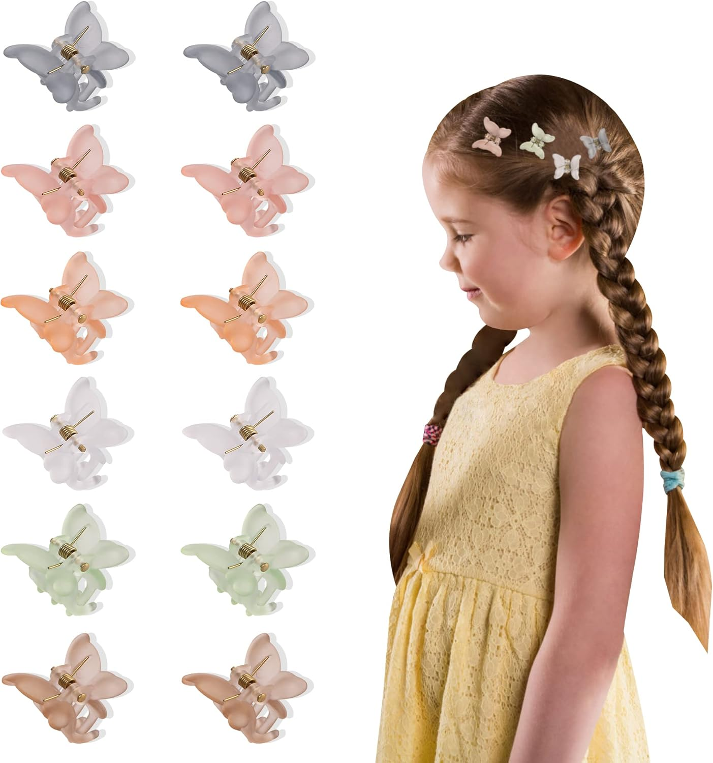 Matte Mini Hair Clips - Tiny Claw Clips for Hair, 90S Cute Hair Accessories for Girls and Women image number 3