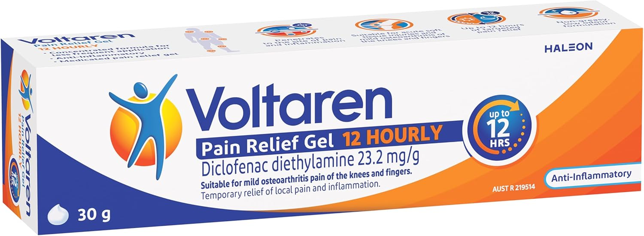 Voltaren 12 Hourly Pain Relief Gel 30 G image number 3