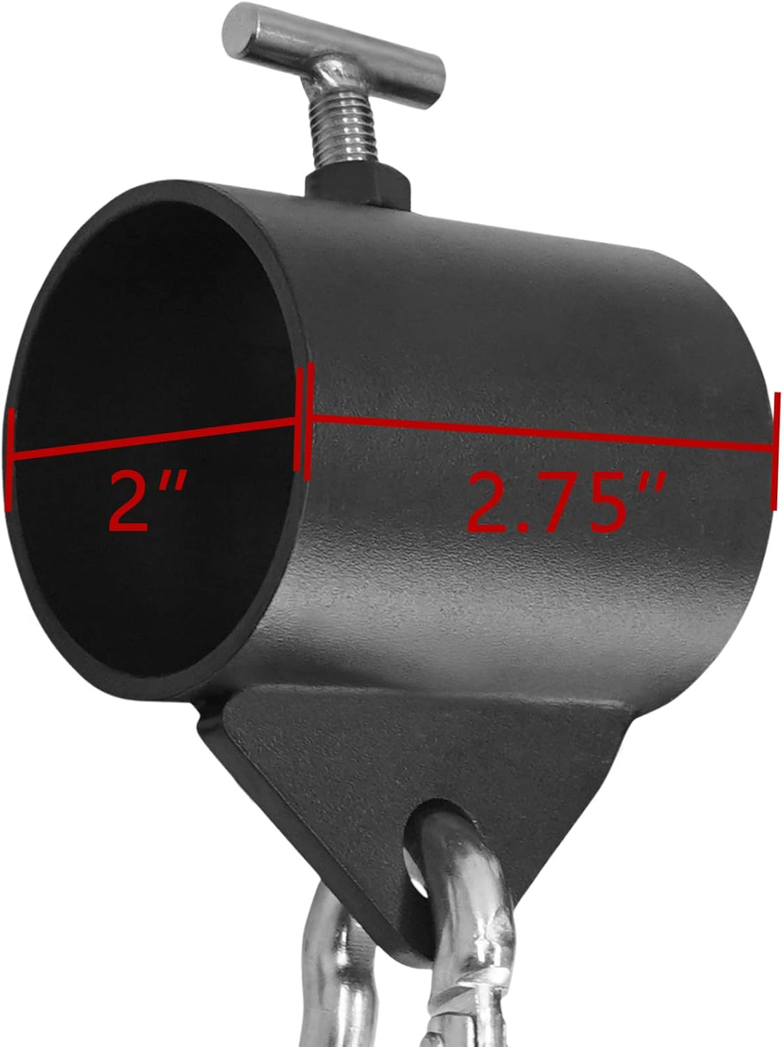 Luwint Mini Barbell Jack/Chain Collars with Loop for Weightlifting Deadlift image number 1