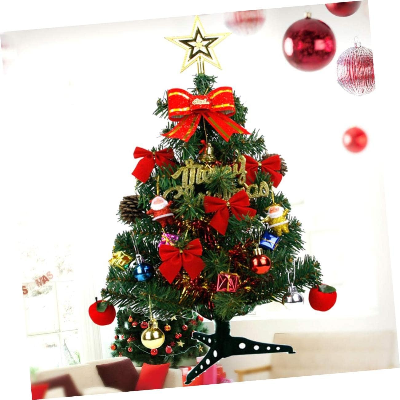 45Cm Small Tabletop Christmas Tree Desktop Ornament Artificial Holiday Decoration for Home and Party image number 5