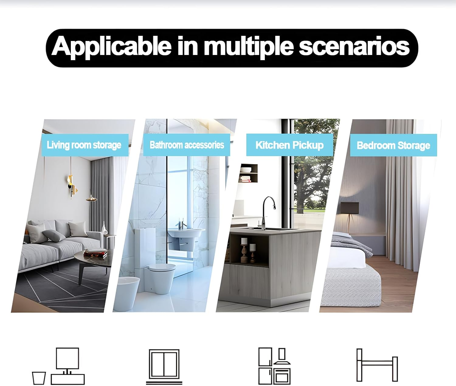 4 Step Ladder,Folding Step Stool with Wide Anti-Slip Pedal,330 Lbs Portable Sturdy Steel Ladder for Your Kitchen, Pantry, Closets, Office, Space Saving (4 Step Ladder) image number 2