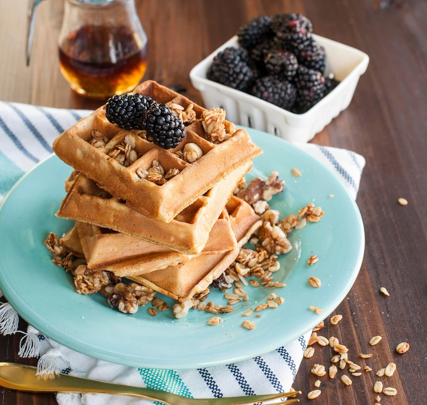 Nordicware 15040 Cast Aluminum Stovetop Belgium Waffler , Black - Belgium Waffle Iron image number 2