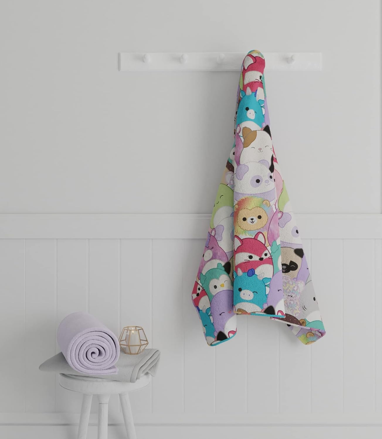 Squishmallows Kids Bath/Pool/Beach Soft Cotton Terry Hooded Towel Wrap, 24 in X 50 In, by Franco - Care Bears Retro image number 5