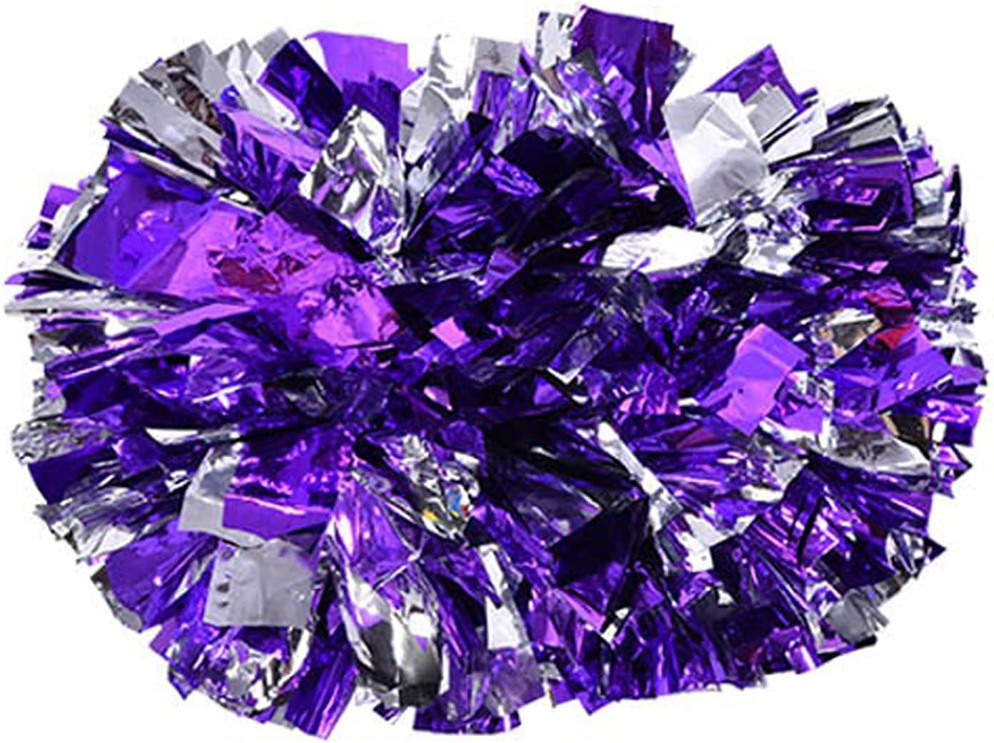 Cheerleader POM POMS for Dance Party School Sports, Bright and Sturdy Pompoms for Cheerleading Activities - Gold + Silver image number 7