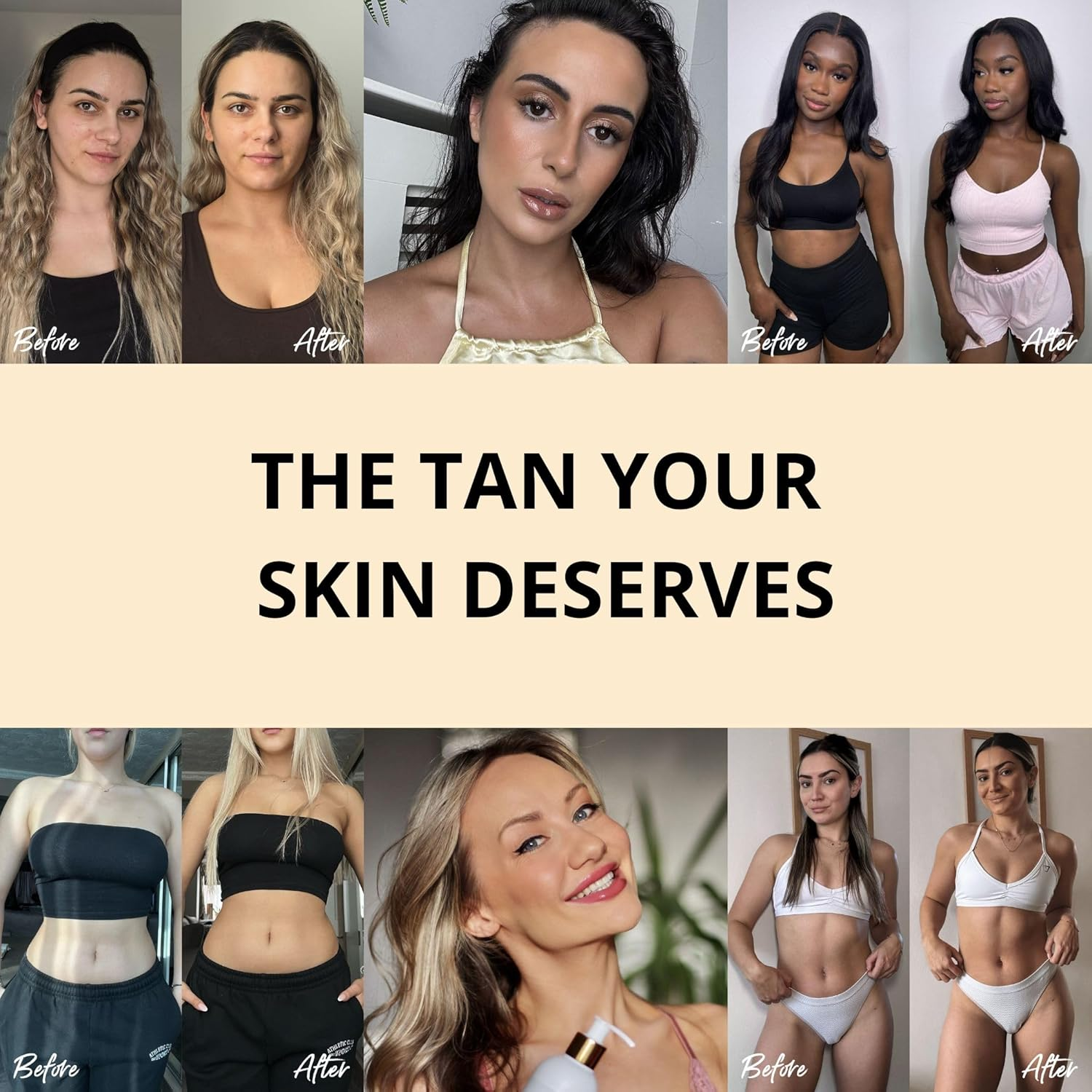 Skinny Tan Body Glow Gradual Tan Lotion - Lightweight, Fast-Absorbing Formula - Coconut and Vanilla Scent - Enriched with Aloe Vera and Guarana - Natural, Streak Free Gold Colour - Medium - 9.4 Oz image number 6