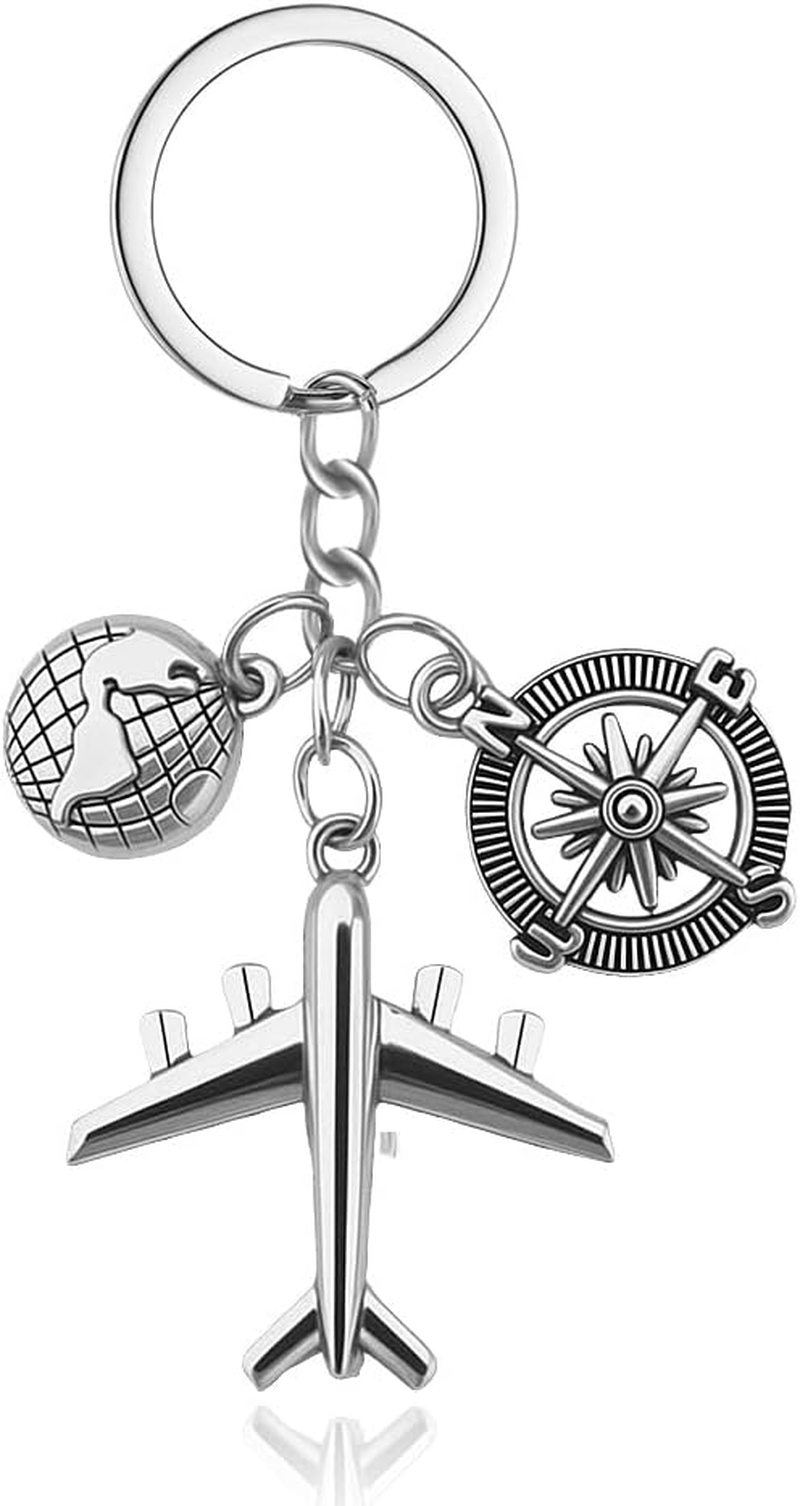 Pilot Birthday Gifts for Boyfriend Husband Flight Instructor Gift from Students Graduation Presents for Him Grandson Son Airplane Themed Gift Keychain for Pilots Flight Attendant Gifts for Men Pilot image number 3